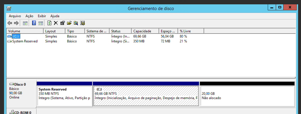 Como aumentar a partição no Windows