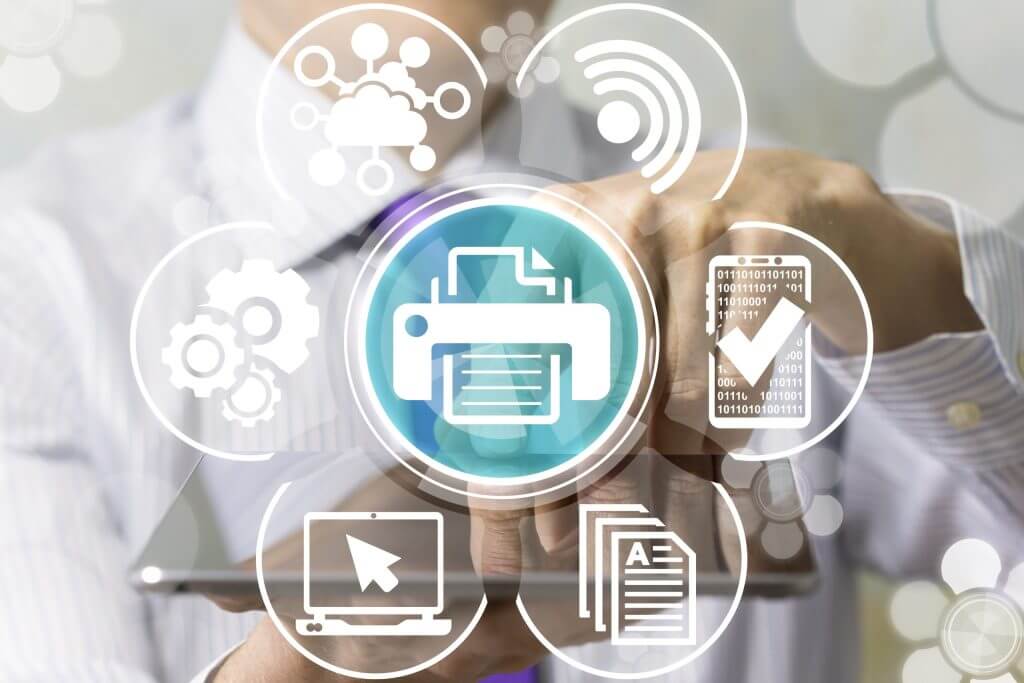 Use local printer via remote access (RDP).