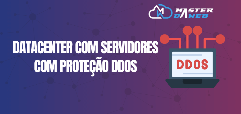 Datacenter com servidores com proteção DDoS